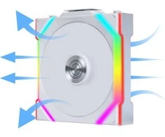 Lian Li UNI FAN SL Wireless ARGB PWM korpuso ventiliatorius, 3er-Pack su valdikliu- Reverse Blade, 120 mm, baltos spalvos