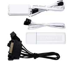 Lian Li UNI FAN TL Wireless LCD korpuso ventiliatorius, ARGB, PWM, 3er-Pack su valdikliu- 120 mm, baltos spalvos