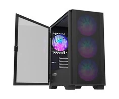 Montech AIR 100 ARGB, Micro-ATX, Tempered Glass – juodos spalvos