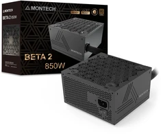 Montech BETA 2 80 PLUS Bronze įkroviklis, ATX 3.1, PCIe 5.1 – 850 Watt, juodos spalvos