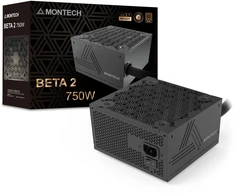 „Montech BETA 2 80 PLUS Bronze“ maitinimo šaltinis, ATX 3.1 × 750 W, juodas