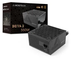 Montech BETA 2 80 PLUS Bronze Power Supply, ATX 3.1 – 550 Watts, juodas