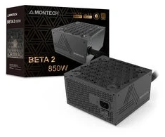 Montech BETA 2 80 PLUS Bronze įkroviklis, ATX 3.1, PCIe 5.1 - 850 Watt, juodas