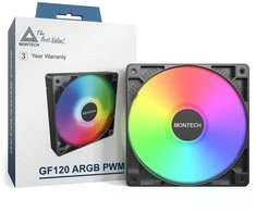 Montech GF120 PWM ARGB korpuso ventiliatorius – 120mm, juodos spalvos