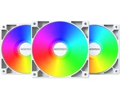 Montech GF120 PWM ARGB korpuso ventiliatorius, 3er Pack – 120mm, baltos spalvos