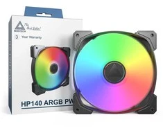 Montech HP140 PWM ARGB korpuso ventiliatorius – 140mm, juodos spalvos