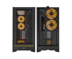 Montech HS01 PC-kompiuterio korpusas, Midi-Tower, ATX, aRGB, Tempered Glass – juodos spalvos