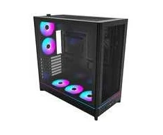 Montech HS01 PRO PC-kompiuterio korpusas, Midi-Tower, ATX, aRGB, Tempered Glass – juodos spalvos