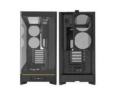 Montech HS02 PC-kompiuterio korpusas, Midi-Tower, ATX, Tempered Glass, ARGB – juodos spalvos