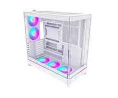 Montech HS02 PRO PC-kompiuterio korpusas, Midi-Tower, ATX, Tempered Glass, ARGB – baltos spalvos