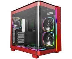 Montech KING 95 PRO Mid Tower, Tempered Glass, ARGB – Raudona