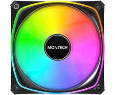 Montech RX120 PRO PWM Reverse Fan, ARGB – 120mm, juodas