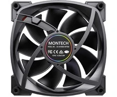Montech RX140 PWM ARGB Reverse korpuso ventiliatorius - 140mm, juodos spalvos