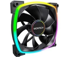 Montech RX140 PWM ARGB Reverse korpuso ventiliatorius - 140mm, juodos spalvos