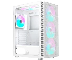 Montech X3 Mesh Midi-Tower, RGB, Tempered Glass – baltos spalvos