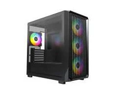 Montech X5M PC Case, Mid Tower, Micro-ATX, ARGB, Tempered Glass – Juodas