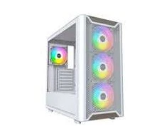 Montech XR Wood PC-kompiuterio korpusas, Midi-Tower, ATX, ARGB, Tempered Glass – baltos spalvos