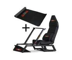 Next Level Racing F-GT Formula and GT Simulator Cockpit + Floor Mat Gaming-Matte