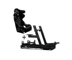 Next Level Racing GTElite Aliuminio Simulator Cockpit - Wheel Plate Edition + O-Rouge C2 Cold Fusion Simracing Seat