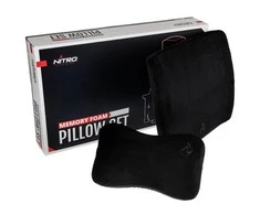Žaidimų kėdės pagalvėlių rinkinys Nitro Concepts Memory Foam Pillow Set, Juoda