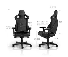 Žaidimų kėdė Noblechairs EPIC Comapct Gaming Chair, Juoda/Carbon