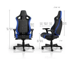 Žaidimų kėdė Noblechairs EPIC Comapct Gaming Chair, Juoda/Carbon/Mėlyna