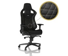 Žaidimų kėdė Noblechairs EPIC PU-Leather Gaming Chair, Juoda-auksinė