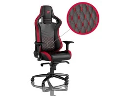 Žaidimų kėdė Noblechairs EPIC mousesports Edition PU-Leather Gaming Chair, Juoda-raudona