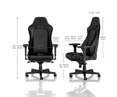 Žaidimų kėdė Noblechairs HERO PU-Leather Gaming Chair, Juoda-auksinė