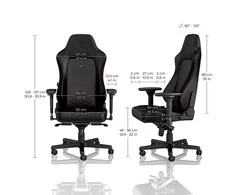 Žaidimų kėdė Noblechairs HERO PU-Leather Gaming Chair, Juoda-raudona