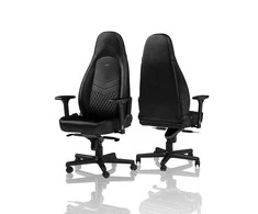 Žaidimų kėdė Noblechairs ICON Real Leather Gaming Chair, Juoda