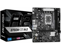 Pagrindinė plokštė ASRock | B760M-H2/M.2 | Procesorių šeima Intel | Procesoriaus lizdas LGA1700 | DDR5 | SATA jungčių skaičius 4