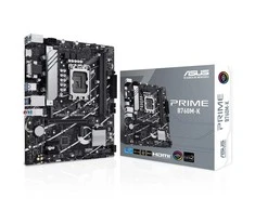 Pagrindinė plokštė „Asus PRIME B760M-K“ procesorių šeima „Intel“ procesoriaus lizdas LGA1700 DDR5 DIMM Atminties lizdai 2 Palaikomos standžiojo disko sąsajos SATA, M.2 SATA jungčių skaičius 4 Lustų rinkinys „Intel B760 mATX“