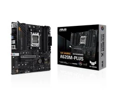 Pagrindinė plokštė Asus | TUF GAMING A620M-PLUS | Procesorių šeima AMD | Procesoriaus lizdas AM5 | DDR5 DIMM | Atminties lizdai 4 | Palaikomos standžiojo disko sąsajos SATA, M.2 | SATA jungčių skaičius 4 | Lustų rinkinys AMD A620 | Mikro-ATX