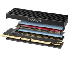 AXAGON PCI-Express x16 adapteris su aušintuvu, skirtas NVMe M.2 SSD diskui prijungti prie kompiuterio | PCEM2-XS