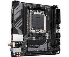 Pagrindinė plokštė „Gigabyte“ | B650I AX 1.0 | Procesorių šeima AMD | Procesoriaus lizdas AM5 | DDR5 DIMM | Palaikomos standžiojo disko sąsajos SATA, M.2 | SATA jungčių skaičius 2