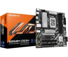 GIGABYTE B860M DS3H pagrindinė plokštė – Intel Core Ultra serijos procesoriai, 5+1+2+1 fazių VRM, iki 9066MHz DDR5, 1xPCIe 5.0 + 1xPCIe 4.0 M.2, 2.5GbE LAN, USB 3.2 Gen2