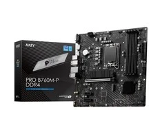 Pagrindinė plokštė MSI PRO B760M-P DDR4/LGA1700/Micro-ATX/Memory DDR4/Atminties lizdai 4/2xPCI-Express 1x/1xPCI-Express 16x/2xM.2/1x15pin D-sub/1xHDMI/1xDisplayPort/4x12x2B. /1xUSB-C/2xPS/2/1xRJ45/3xgarso prievadas