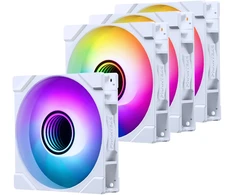 PHANTEKS "4-Pack" 1x M25 Gen2 PWM D-RGB Fan &amp; 3-Pack Reverse Blade Fans, 120mm - Baltas