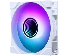 PHANTEKS "4-Pack" 1x M25 Gen2 PWM D-RGB Fan &amp; 3-Pack Reverse Blade Fans, 120mm - Baltas