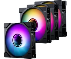 PHANTEKS "4-Pack" 1x M25 Gen2 PWM D-RGB Fan &amp; 3-Pack Reverse Blade Fans, 120mm - Juodas