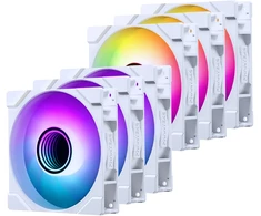 PHANTEKS "6-Pack" 3-Pack M25 Gen2 D-RGB Standard Fans + 3-Pack M25 Gen2 D-RGB Reverse Blade Fans, 120mm - Baltas