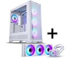 PHANTEKS Eclipse G400A PC-Gehäuse + Glacier M25 Gen2 AiO-Wasserkühlung - baltas