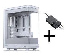 Phanteks Evolv X2 Matrix Gehäuse-Bundle, Midi-Tower, E-ATX, Tempered Glass + Nxlinq V2 HUB - baltas
