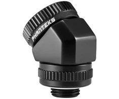 PHANTEKS Glacier rotacinis kieto vamzdžio jungiamasis elementas 16 mm 45 laipsnių G1/4 &amp;8211; juodas