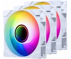 PHANTEKS M25 Gen2 PWM D-RGB korpuso ventiliatorius, 3er-Pack – Reverse Blade, 120mm, baltos spalvos