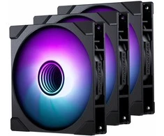 PHANTEKS M25 Gen2 PWM D-RGB korpuso ventiliatorius, 3er-Pack – 140mm, juodos spalvos