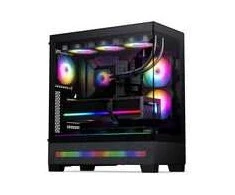 Phanteks XT View Matrix PC Case, Mid-Tower, E-ATX, Tempered Glass, Matrix LED – Juodas