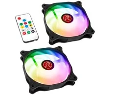 Raijintek EOS 12 RBW ADD korpuso ventiliatorius, 2er-Set su valdikliu- juodos spalvos, 120mm