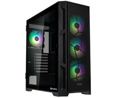 Raijintek PONOS Ultra Mesh Midi-Tower, Tempered Glass - juodas